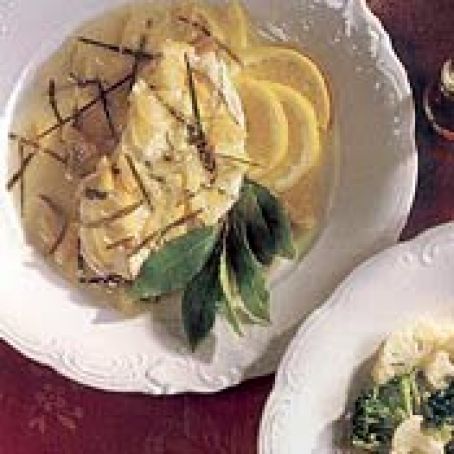 BAKED TURBOT w/FRESH BAY LEAVES